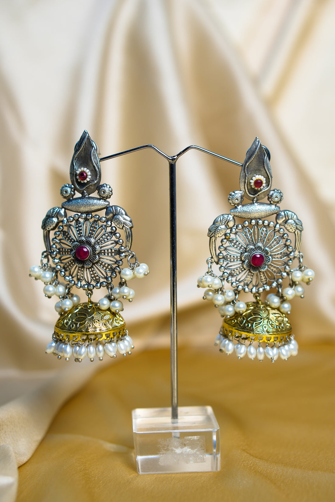 Yuvrani Light Weight Heavy-Look Jhumka Collection - Anti-Tarnish Earrings
